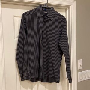 Men’s Kenneth Cole long sleeve button down black and gray size small